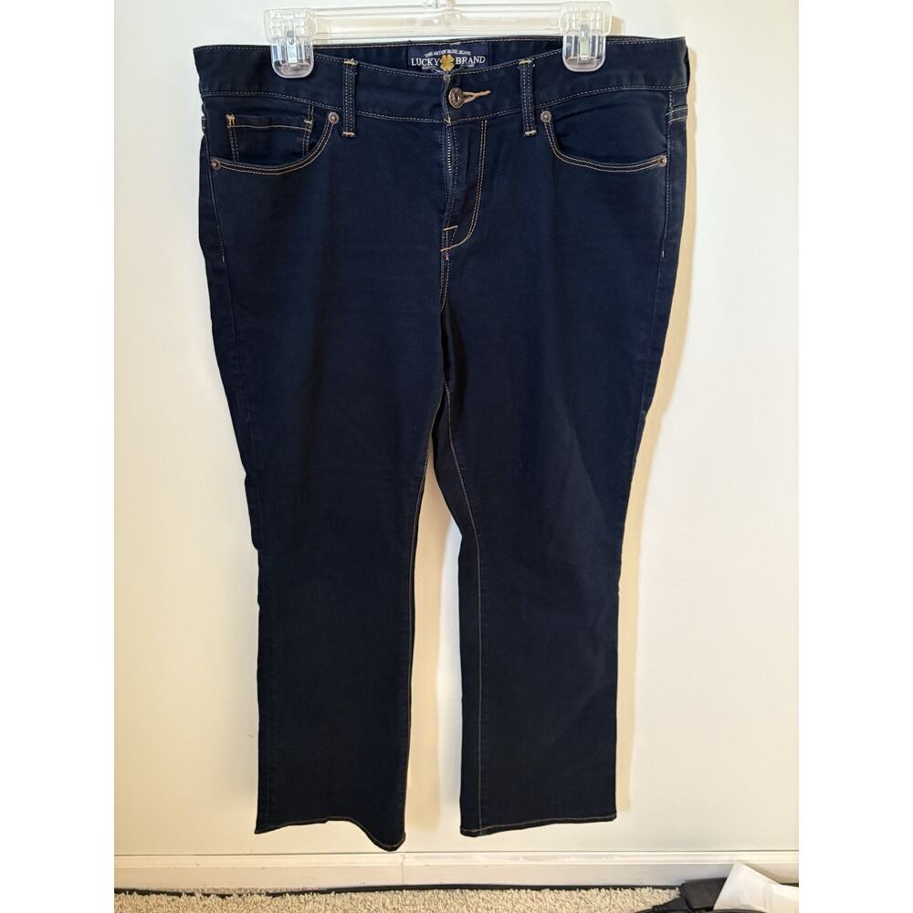 Lucky Brand Jeans Womens 12/31 Ankle Blue Leyla Boot Dark Wash Stretch Denim